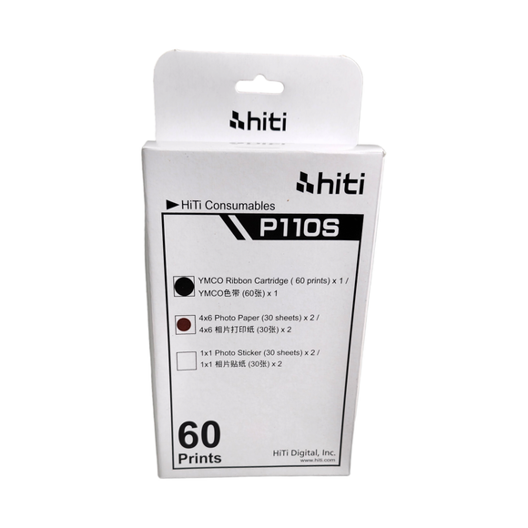HiTi P110S 4x6 Print Pack for HiTi P110S Printer (12 Packs of 60 Prints)