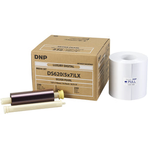 DNP DS620A Luxury Media - 5 x 7" Silver Pearl 230 Prints 1 Roll Per Case