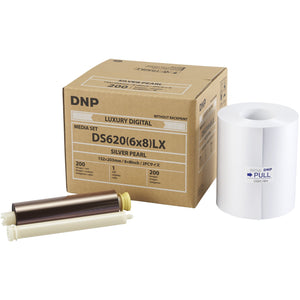 DNP DS620A Luxury Media - 6 x 8" Silver Pearl 200 Prints 1 Roll Per Case