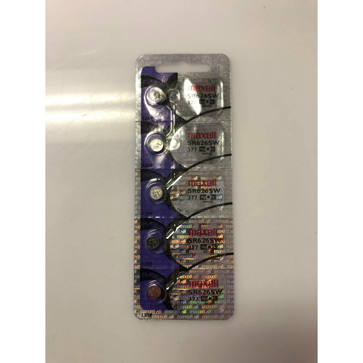 Maxell 377 Lithium Button Cell Batteries (Strip of 5) – Continent-Wide
