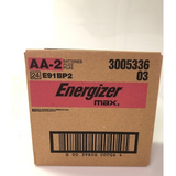 Energizer AA 2 Pack Batteries Master Case 24 Cards ($1.66 Per Card)