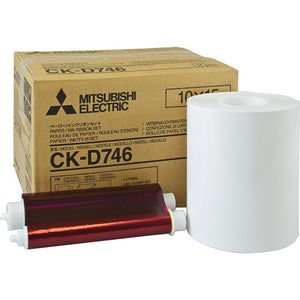 Mitsubishi CK-D746 4 x 6" Print Kit for use with CP-D70DW, CP-D707DW and CP-D90DW Printers 4x6 print kit, 2 rolls, 800 prints total