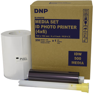 DNP 4" x 6" Single Packaged Roll ID Media for use with IDW500 Passport ID Photo Solution