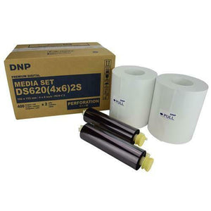 DNP DS620 CENTER PERFORATED 4 x 6" Media for use with DS620a Printer 800 Prints Total (400x2) DS6202S