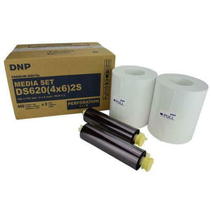 DNP DS620 CENTER PERFORATED 4 x 6" Media for use with DS620 Printer 800 Prints Total (400x2) DS6202S