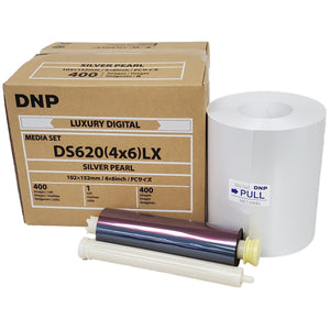 DNP DS620A Luxury Media - 4 x 6" Silver Pearl 400 Prints 1 Roll Per Case