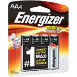 Energizer AA 4 Pack Batteries Master Case 24 Cards ($2.63 Per Card)