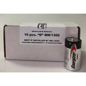Energizer D Alkaline Bulk Batteries 10 Pack ($4.57 Per Cell)