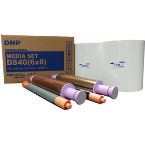 DNP 6 x 8" for use with DS40 Printer 6 x 8" Print Pack, 2 Rolls, 400 Prints Total