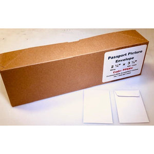 Passport / ID Envelopes 2.25"  X 3.5"  - White - 500 envelopes/case