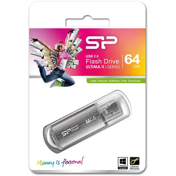 Silicon Power 64GB USB 2.0 Ultima II - 1 Silver